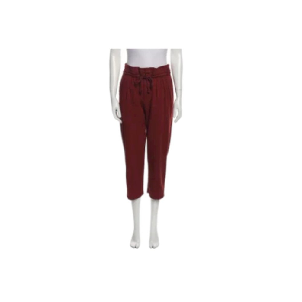 SEE BY CHLOÉ High Waist Stringed Straight Leg Pants Office Wear